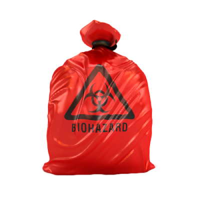 Red biohazard bags